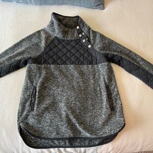 Abercrombie & Fitch Charcoal Quilted Pullover